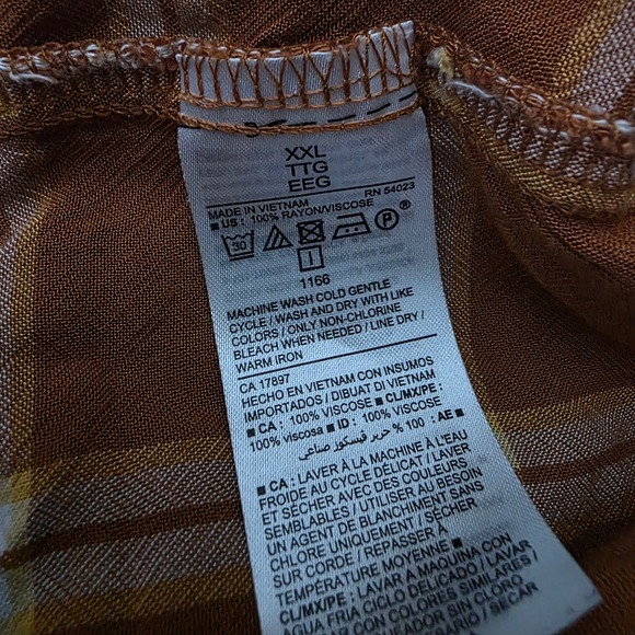 Old‎ Navy Women's Plaid Shirt Dress Multicolor Short Sleeve XXL - Picture 5 of 6